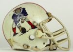 1982-89 England Patriots Game Worn Helmet Attributed To Kenneth Sims   - MEARS 