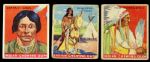 1933-40  Indian Chewing Gum Card - Lot of 3 With Blackfoot Tribe Red Tomahawk & Captin Jack 