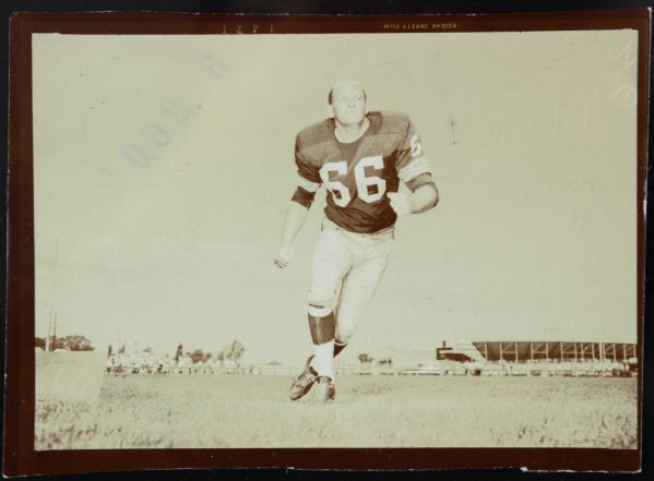 1964 Ray Nitschke Original Photo & Acetate Negative From 1971 Cleaning Out His Locker