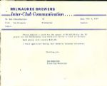 1970 Milwaukee Brewers Team Signed Meal Money Sheet With 34 Sigs. - MEARS 