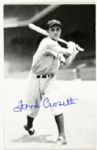 1940s Frank Crosetti New York Yankees Signed Postcards - Lot of 2 - JSA