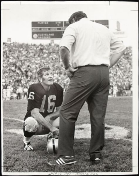 1970 George Blanda John Madden Oakland Raiders "TSN Collection Archives" Original First Generation 11" x 14" Choice Jumbo Oversized Photo (TSN Collection Hologram/MEARS Photo LOA) 1:1, Unique
