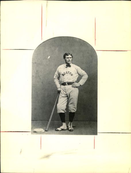 1874-75 circa Calvin McVey Boston Red Stockings "The Sporting News Collection Archives" Original 7" x 9" Photo (Sporting News Collection Hologram/MEARS Photo LOA)