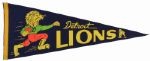 1950s Detroit Lions Full Size 29" Football Pennant