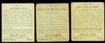 1933-40  Indian Chewing Gum Card - Lot of 3 With Blackfoot Tribe Red Tomahawk & Captin Jack 