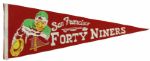1950s San Francisco Forty Niners Full Size 29" Football Pennant