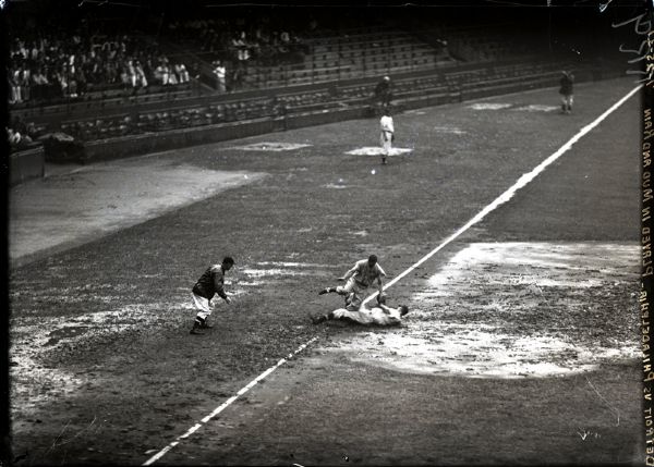 1937 Detroit Tigers Philadephi Phillies Glass File Negatives (Detroit News Hologram/MEARS Auction LOA) - Lot of 6  