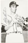 1953-55 Billy Bruton Milwaukee Braves Signed Postcard - JSA 