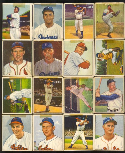 1950 Bowman Complete Set (252) Including Berra, Campanella & Williams