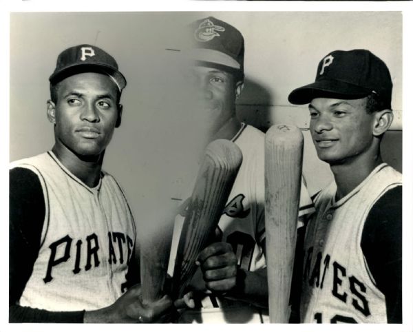 1966-70 Roberto Clemente Matty Alou Pittsburgh Pirates "The Sporting News Collection Archives" Original 8" x 10" Photo (Sporting News Collection Hologram/MEARS Photo LOA)
