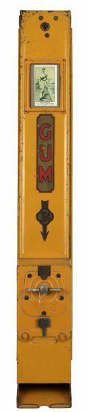 1920-30s Baseball Card & Gum Wall Mount Vending Machine