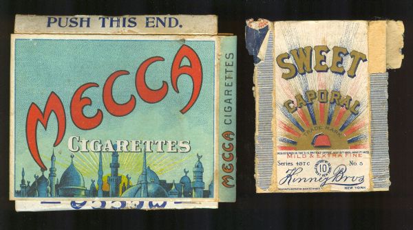 Sweet Cpporal And Mecca Empty Cigarette Packs (2)