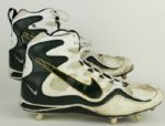 1997 Gabe Wilkins Green Bay Packers Game Worn Signed Cleats - JSA & MEARS 