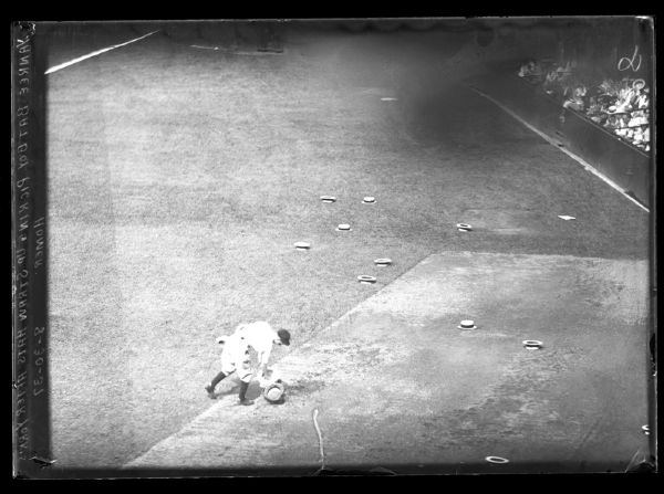 1937 Bat Boy Detroit Tigers Glass File Negative (Detroit News/MEARS Auction LOA)