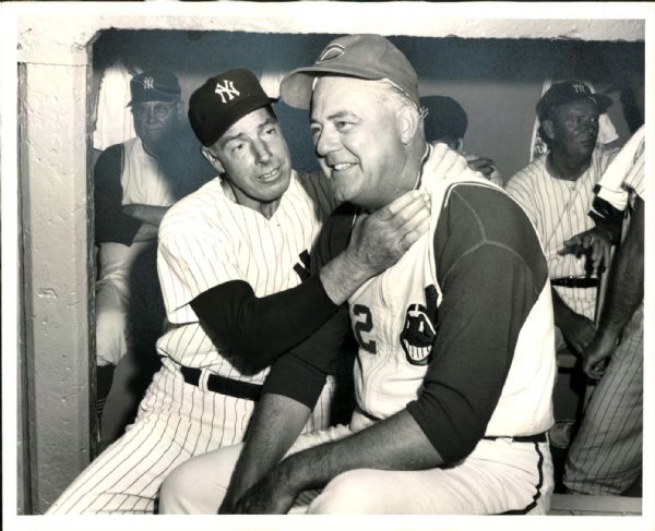 1966 Joe DiMaggio New York Yankees Ken Keltner Cleveland Indians "The Sporting News Collection Archives" Original 8" x 10" Photo (Sporting News Collection Hologram/MEARS Photo LOA)