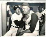 1966 Joe DiMaggio New York Yankees Ken Keltner Cleveland Indians "The Sporting News Collection Archives" Original 8" x 10" Photo (Sporting News Collection Hologram/MEARS Photo LOA)