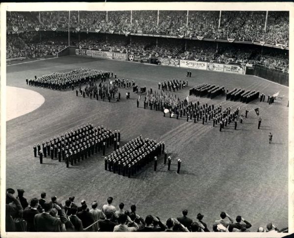 1940s Presentation of the Flag "The Sporting News Collection Archives" Original Photo (Sporting News Collection Hologram/MEARS Photo LOA)