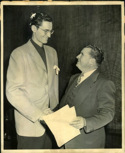 1948-56 George Mikan Minneapolis Lakers "The Sporting News Collection Archives" Original Photos (Sporting News Collection Hologram/MEARS Photo LOA) - Lot of 3
