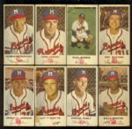 1954 Johnston Cookies Braves (33) Including Aaron & Spahn