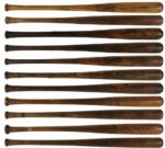 1916-32 Lot of (11) H&B Louisville Slugger Professional Model Side Written Game Used Bats - Minor League - (MEARS LOA)