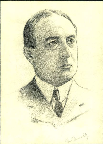 1910s Tom Connolly Umpire "TSN" Original Illustration Artwork (Sporting News Collection Hologram/MEARS LOA) Unique, 1:1