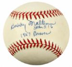 1950s-60s Milwaukee Braves Single Signed ONL Baseball Lot - 9 Signatures - JSA 