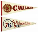 1970s NBA Pennant - Lot of 16 w/ Boston Braves Cincinnati Royals Baltimore Bullets 