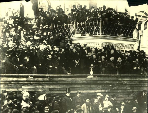 1865 Abraham Lincoln Inauguration "The Chicago Sun Times Archives" Modern Print (Chicago Sun Times Hologram/MEARS Photo LOA)