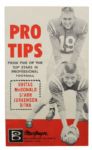 1960s circa Pro Tips featuring Johnny Unitas Bart Starr & Mike Ditka - Baltimore Colts, Green Bay Packers