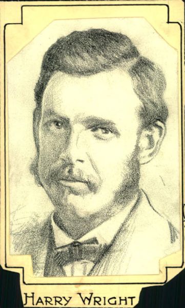 1884 Harry Wright Philadelphia Quakers "TSN" Original Illustration Artwork (Sporting News Collection Hologram/MEARS LOA) Unique, 1:1