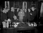 1941 Franlin Delano Roosevelt Signs Declaration of War Original Acetate File Negative (Chicago Sun Times Hologram/MEARS Auction LOA)