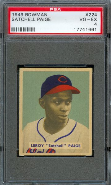1949 Bowman Indians Satchell Paige #224 PSA VG-EX 4