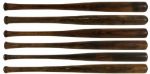 1911-20 Lot of (6) H&B Louisville Slugger Professional Model Side Written Dead Ball Era Game Used Bats (MEARS LOA)