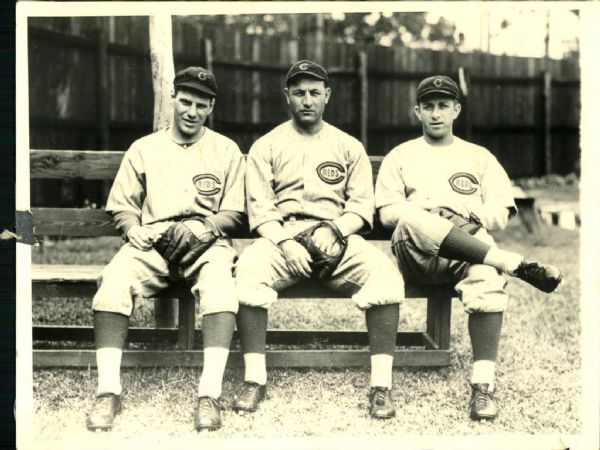 1930 Leo Durocher Tony Cuccinello Cincinnati Reds "The Chicago Sun Times Archives" Original 6" x 8" Photo (Chicago Sun Times Archive Hologram/MEARS Photo LOA)