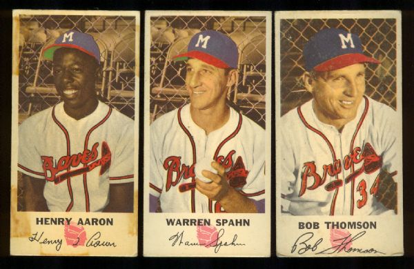 1954 Johnston Cookies Braves (33) Including Aaron & Spahn