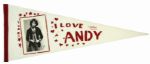 1970s Andy Gibb Bee Gees Photo Pennant 