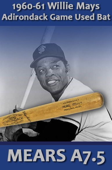 1959-61 Willie Mays Adirondack Professional Model Game Used Bat - San Francisco Giants - (MEARS A7.5)