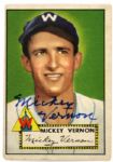 1952 Topps Mickey Vernon Washington Senators Signed Card (JSA)