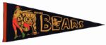 1960s Chicago Bears Full Size 29" Football Pennant