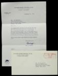 1975 George Halas Chicago Bears Signed Response Letter - JSA