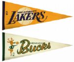 1970s NBA Pennant - Lot of 16 w/ Boston Braves Cincinnati Royals Baltimore Bullets 