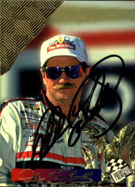 1994 Dale Earnhardt Press Pass Signed Card - In Person Signature - JSA 
