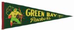 1960s Green Bay Packers Full Size 29" Football Pennant