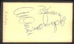1970s Bob Moose Manny Sanguillen & Al Oliver Pittsburgh Pirates Signed Index Card - JSA