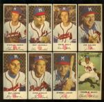 1954 Johnston Cookies Braves (33) Including Aaron & Spahn
