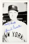 1940's Frank Crosetti New York Yankees Signed Postcards - Lot of 2 - JSA