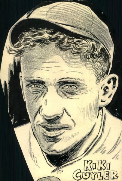 1925-35 Kiki Cuyler "TSN" Original Illustration Artwork (Sporting News Collection Hologram/MEARS LOA) Unique, 1:1
