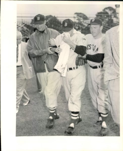 1951 Vern Stephens Lou Boudreau Boston Red Sox "The Sporting News Collection Archives" Original 8" x 10" Photo (Sporting News Collection Hologram/MEARS Photo LOA)