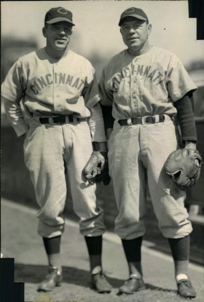 1941-45 circa Elmer & Johnny Riddle Cincinnati Reds "The Sporting News Collection Archives" Original 6" x 9" Photo (Sporting News Collection Hologram/MEARS Photo LOA)