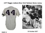 1977 Reggie Jackson New York Yankees Game Worn Home Jersey (MEARS A9)